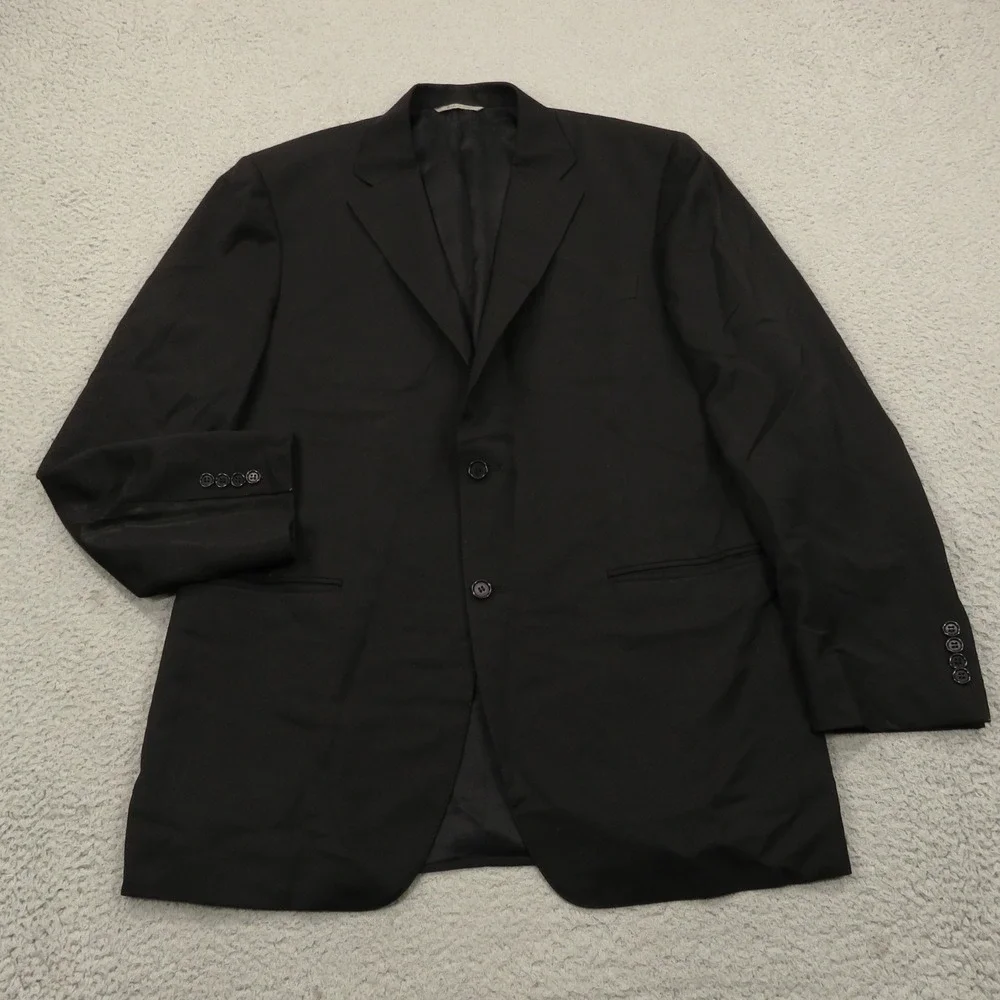 Canali 1934 Blazer 44L Wool Black 2 Button Formal Jacket Italian Made Vented